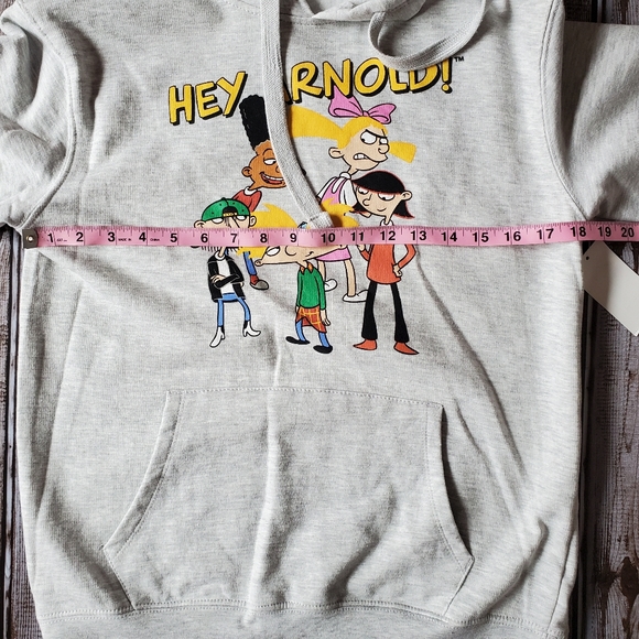 New Nickelodeon's Hey Arnold Juniors Gray Hoodie Cartoon Show Size Small 3/5 - Picture 6 of 10